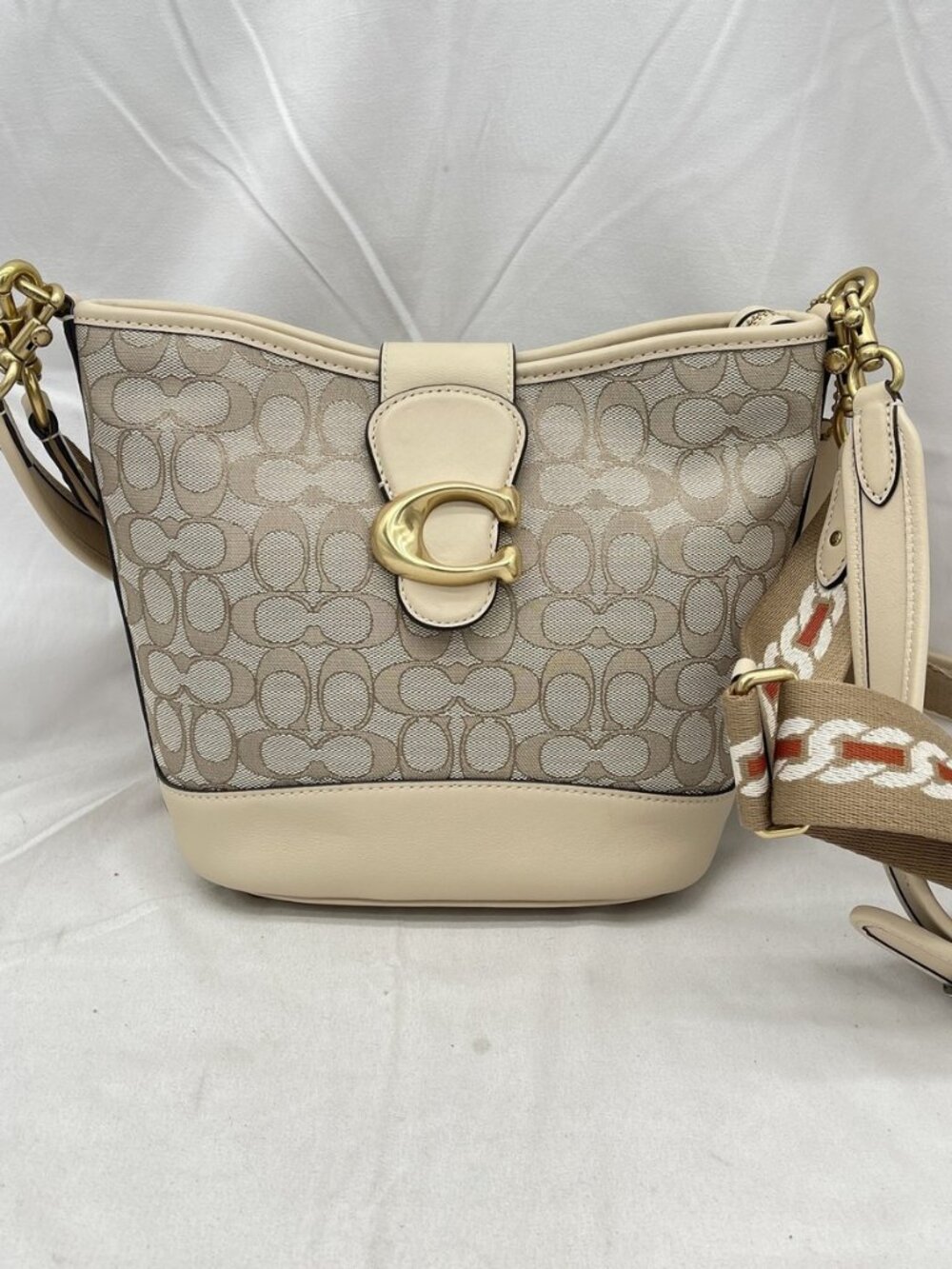 Coach Tali Bucket Bag Signature Jacquard Stone Ivory